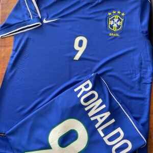 Camisa Brasil Azul Retrô 1998 - Ronaldo