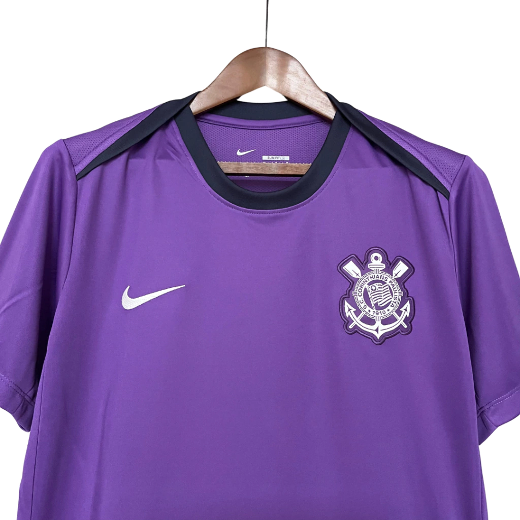 Camisa Corinthians Treino Roxa 25 26- Torcedor gola