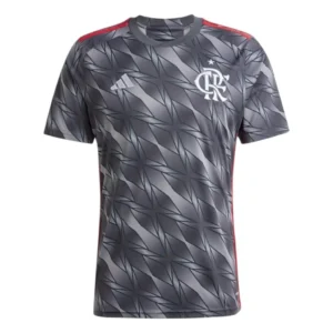 Camisa Flamengo Cinza 24/25 - Torcedor Adidas Masculina - Cinza com detalhes em vermelho