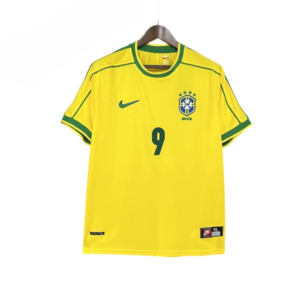 Camisa Retrô 1998 Seleção Brasileira Brasil Titular Masculina - Amarela