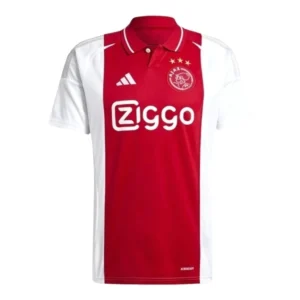 Camisa Ajax Home 24/25 Masculina - Vermelho e Branco