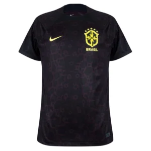 Camisa Goleiro Seleção Brasileira Brasil 2022 Torcedor Masculina - Preta